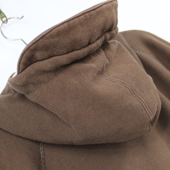 RIP CURL ZIP VTG 90'S HOODIE STASH POCKET TWO TONE BROWN TAN WHITE SWEATSHIRT XL - Picture 6 of 7